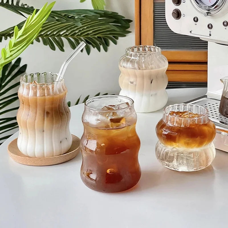 Variety of Heat-Resistant Glass Mugs for Home Beverages