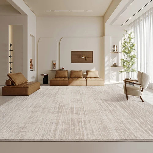 Cozy Nordic-Inspired Oversized Cream Carpet for Your Living Space