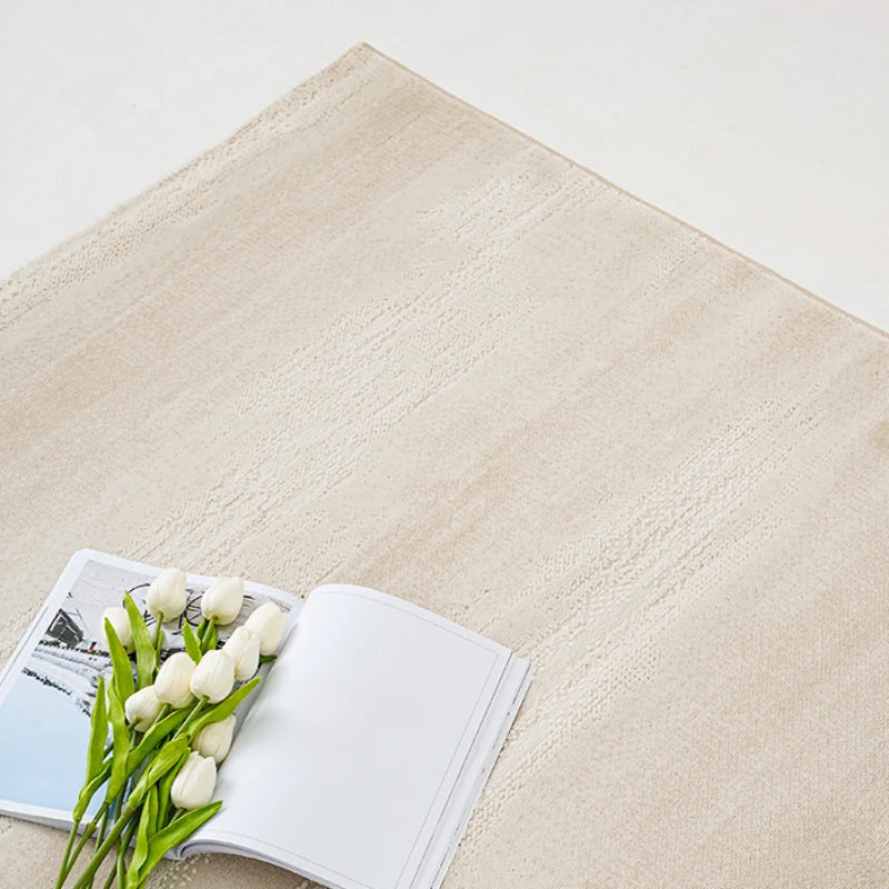 Cozy Nordic-Inspired Oversized Cream Carpet for Your Living Space