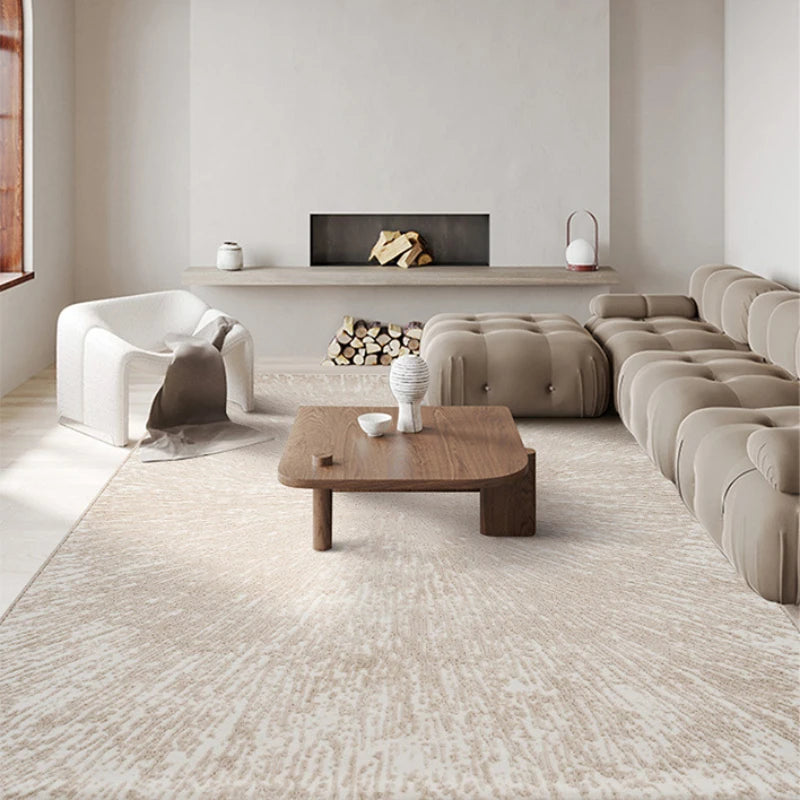 Cozy Nordic-Inspired Oversized Cream Carpet for Your Living Space